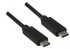 DINIC USB 3.1 Kabel 2.Gen. Typ C auf C Stecker schwarz, 2m