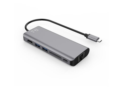 DINIC Adapter USB-C > LAN, HDMI, USB 3.0, USB-C, Card-Reader