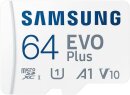 Samsung microSDXC EVO Plus 64GB Kit, UHS-I U3, A1, Class 10