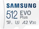 Samsung microSDXC EVO Plus 512GB Kit, UHS-I U3, A2, Class 10