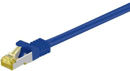 DINIC Cat 7 Netzwerkkabel RJ45, S/FTP (PiMF), 0.5m, blau