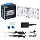 Lian Li Uni Fan SL140 RGB, weiß, 140mm, 2er-Pack, LED-Steuerung