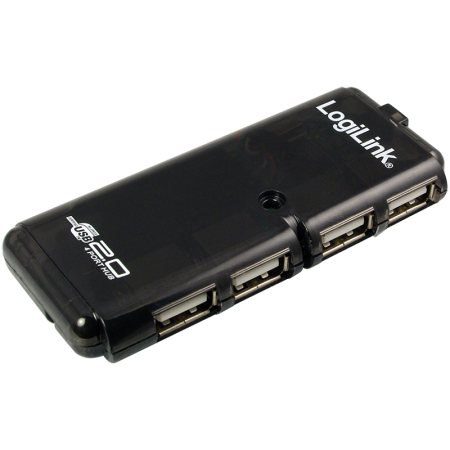 LogiLink USB-Hub, 4x USB-A 2.0, USB-A 2.0 [Stecker]