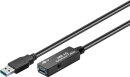 Goobay Kabel USB 3.0 Verlängerung aktiv 5m, schwarz