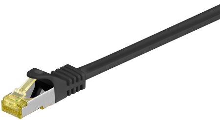 Goobay Cat 7 Netzwerkkabel RJ45, S/FTP (PiMF), 0.25m, schwarz
