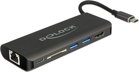 DeLOCK USB Type-C Dockingstation HDMI 4K anthrazit, USB-C 3.0
