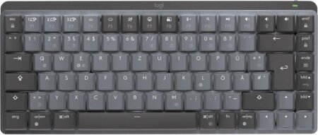 Logitech MX Mechanical Mini Graphite, LEDs weiß, Logi Bolt, USB/Bluetooth, DE