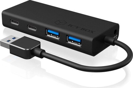 ICY BOX USB-Hub, 2x USB-C 3.0, 2x USB-A 3.0