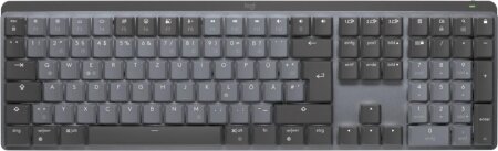 Logitech MX Mechanical Graphite, LEDs weiß, Kailh Choc V2 LOW PROFILE RED, Logi Bolt, USB/Bluetooth, DE