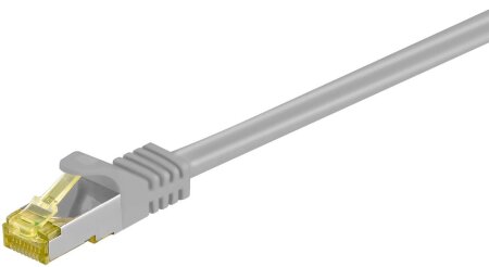 Goobay Cat 7 Netzwerkkabel RJ45 S/FTP 0,5m, grau