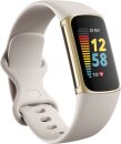 Fitbit Charge 5 Aktivitäts-Tracker lunar white/soft...