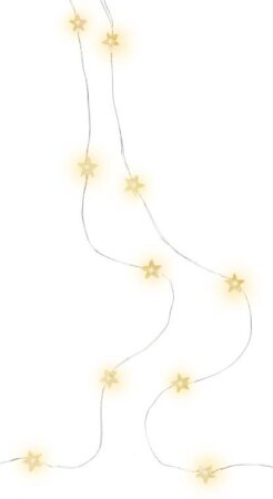Goobay 20er LED-Silberdraht-Lichterkette "Sterne"