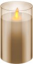Goobay 3er-Set LED-Echtwachs-Kerzen im Glas
