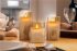 Goobay 3er-Set LED-Echtwachs-Kerzen im Glas