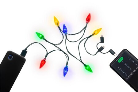 Goobay Smartphone-USB-Ladekabel mit LED-Leuchten
