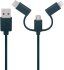 Goobay Smartphone-USB-Ladekabel mit LED-Leuchten