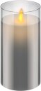 Goobay 3er-Set LED-Echtwachs-Kerzen im Glas