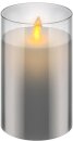 Goobay 3er-Set LED-Echtwachs-Kerzen im Glas