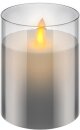 Goobay 3er-Set LED-Echtwachs-Kerzen im Glas