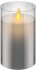 Goobay 3er-Set LED-Echtwachs-Kerzen im Glas