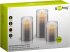 Goobay 3er-Set LED-Echtwachs-Kerzen im Glas