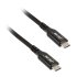 Inline Thunderbolt 4 Kabel, 100W, schwarz, sleeved, 1m