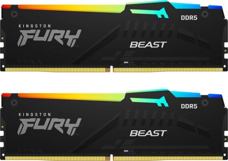 DDR5-5200 16GB Kingston FURY Beast RGB DIMM Kit (2x8GB)