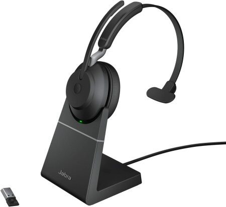 Jabra Evolve2 65 Mono UC + Ladestation + Link 380a, schwarz