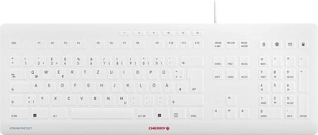 CHERRY Stream Protect Keyboard weiß, USB, DE