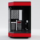 Hyte Y60, rot/schwarz, Glasfenster