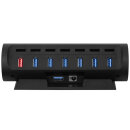Streamplify HUB CTRL 7 RGB USB-Hub, 7x USB-A 3.0, USB-A 3.0 [Buchse]