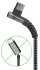 Goobay Kabel USB-C > USB-C Textil grau, 90°, 0.5m