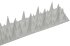 Taubenabwehr Spikes 10er Set Kunststoff, 400x42x36mm, weiß/transparent