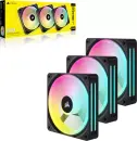 Corsair iCUE LINK QX120 RGB Starter Kit, schwarz, 3er-Pack, LED-Steuerung, 120mm