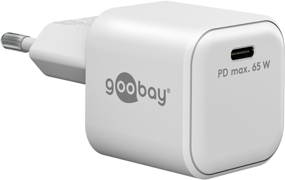 Goobay Ladeadapter 230V > USB-C PD Nano 65W weiß, 30,10 €