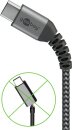 Goobay Kabel USB-C > USB-C Textil grau, 0.5m