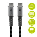 Goobay Kabel USB-C > USB-C Textil grau, 0.5m