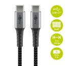 Goobay Kabel USB-C > USB-C Textil grau, 2m