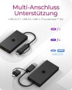 ICY BOX Mobiler USB zu Dual HDMI Splitter