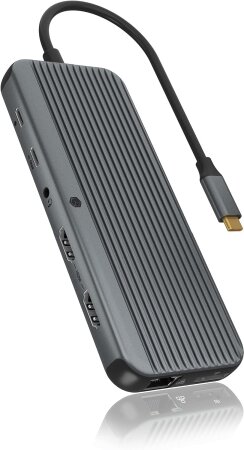 ICY BOX 12-in-1 Mobile DockingStation mit dreifacher Videoausgabe