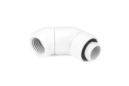 Alphacool Eiszapfen Winkeladapter Doppel-45° drehbar G1/4 AG auf G1/4 IG - White