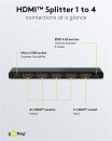 Goobay HDMI™-Splitter 1 auf 4 (4K @ 60 Hz)