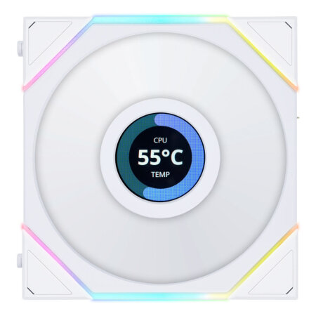 Lian Li Uni Fan TL LCD 120 RGB, weiß, 120mm