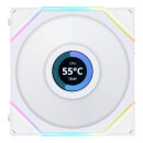 Lian Li Uni Fan TL LCD 120 RGB Reverse Blade, weiß, 3er-Pack, LED-Steuerung, 120mm