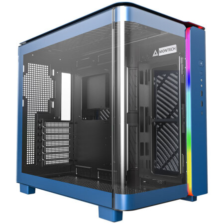 Montech King 95 Prussian Blue, blau, Glasfenster