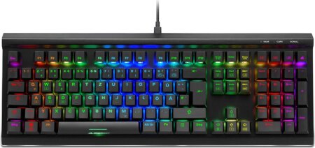 Sharkoon Skiller SGK40 schwarz, LEDs RGB, Huano RED, USB, DE