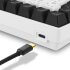 Sharkoon Skiller SGK50 S3 White, schwarz/weiß, LEDs RGB, hot-swap, Gateron YELLOW, USB, DE