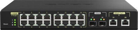 QNAP QSW-M2116P Desktop 2.5G Managed Switch, 16x RJ-45, 2x RJ-45/SFP+, PoE+/PoE++
