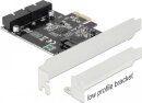 DeLOCK USB-Hub, 4x USB 3.0, PCIe 2.0 x1