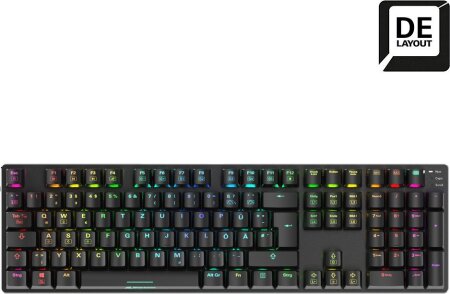 Sharkoon Skiller SGK36W, schwarz, LEDs RGB, Huano RED, USB, DE